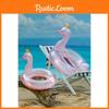 Shiny Pink Swan Inflatable Crown Swim Ring Cartoon Design For Adults Swimming Activities