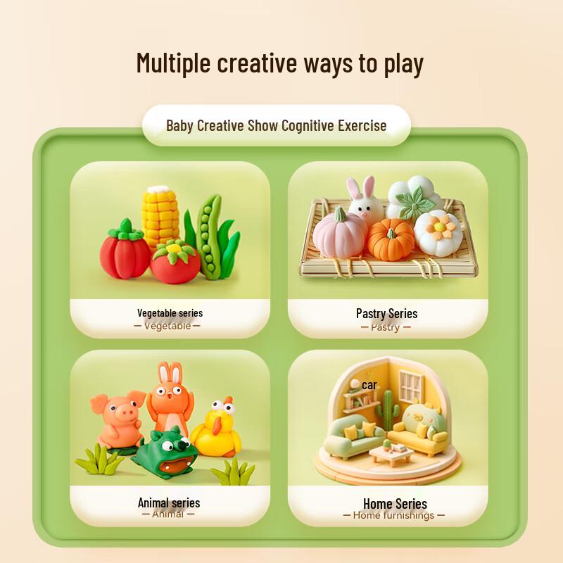 Coloyou 16-Pack Non-Toxic Flour Playdough Travel Set