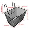Large Capacity Metal Bike Basket Front Handlebar Shopping Storage E-Bike Basket Bike Baskets Rear Rack for Outdoor Shopping