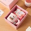 Cute Fufu Ceramic Birthday Cake Mug with Lid & Spoon: Perfect Gift for Girls