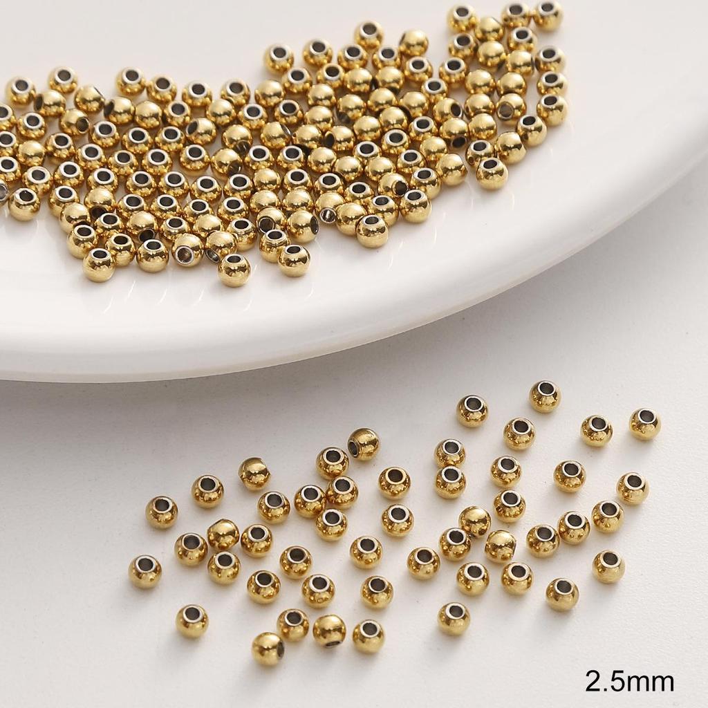 Stainless Steel Smooth Round Spacer Beads for Handmade DIY Bracelets & Necklaces
