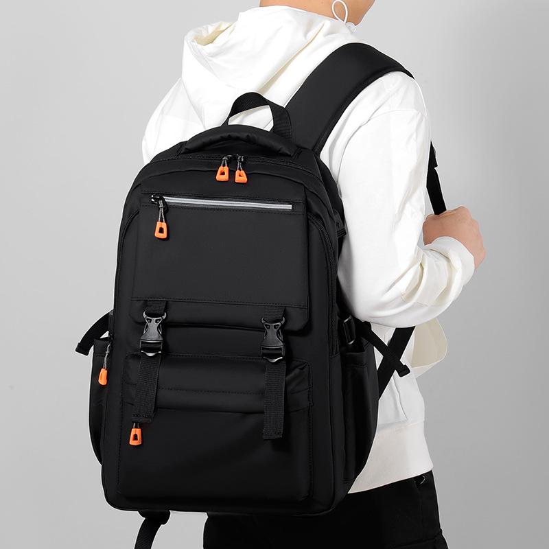 Business Backpack Casual Backpack Men's Large Capacity Computer Bag Simple Oxford Cloth Waterproof Travel College Student School Bag