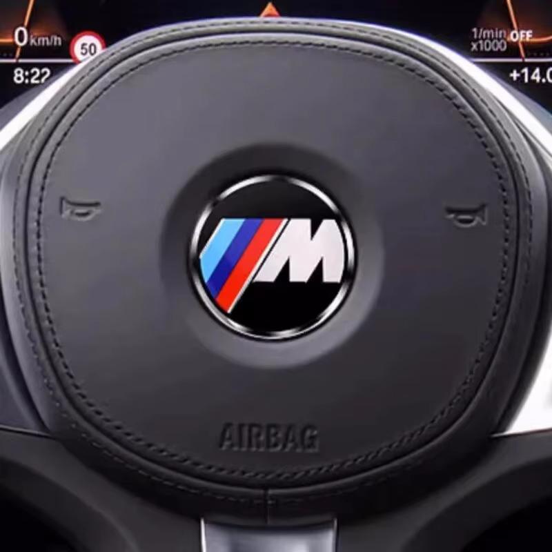 For BMW M E46 E90 E60 Car Sticker 1Pcs 45mm Car Steering Wheel Badge Emblem Sticker Auto-Styling For BMW E36 E46 E53 E90 E60 E61  X1 X3 X5 X6 F XGNST1