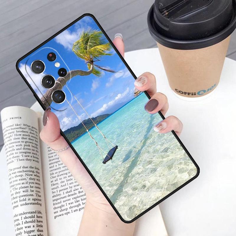 Amazing Nature Summer Beach Ocean Phone Case Cover For Samsung Galaxy S24 S25 Ultra S21 S22 Ultra S10E Note 10 Plus 20 FE S23