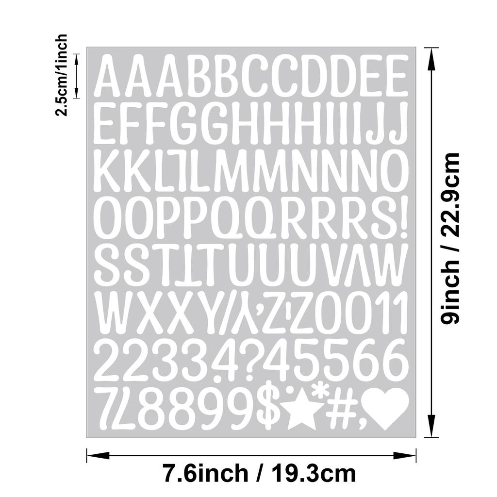 Naklejka Literowa 1 Cal Naklejka Winylowa na Ciało Artystyczna Naklejka Literowa Etykieta Kuchenna DIY Ręcznie Robiona