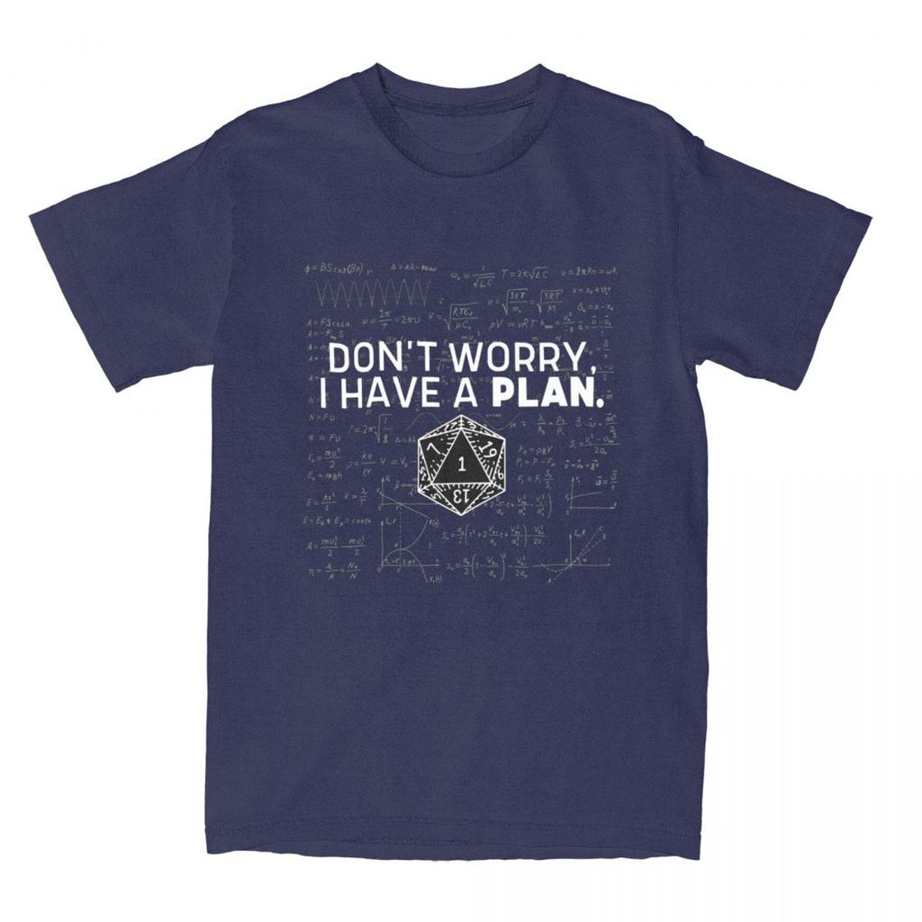 Don't Worry, I Have A Plan T Shirt Mathematics Equation Print Harajuku T-Shirts Short-Sleeve Tops Summer Cotton Plus Size Tees