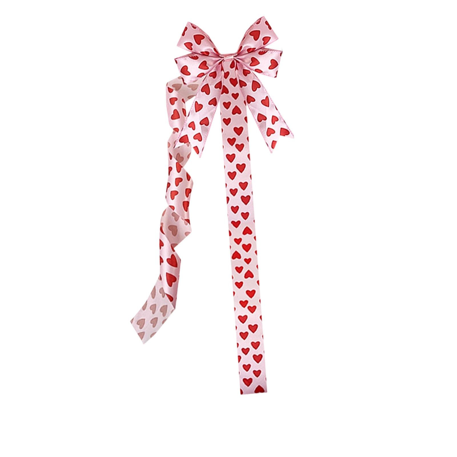 Valentine s Day Hook-and-Loop Door Butterfly Bow, Pre-Made Decor For Kitchen Cabinet Doors, Heart-Shaped Bow