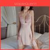 Satin Slip Dress With Lace Trim For Womens Sleepwear And Lounge Comfort