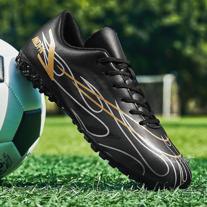 2022 New Football Shoes Adult Students Children Long Nails Broken Nails Game Shoes Football Shoes Front Lace-up Non-slip General