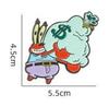 SpongeBob Cartoon Brooch & Keychain Set: Squidward, Patrick, Mr. Krabs