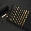 Yousheng 11Pcs Vintage Paperclip Chain Bracelet for Women, Twist Link Bangle, Layered Boho Jewelry for Teen Girls, Trendy Gift