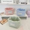 Ins Multi-function Storage Basket Large Capacity Home Decorate Cosmetic Sundry Fresh Lattice Quilted Desktop Organizer