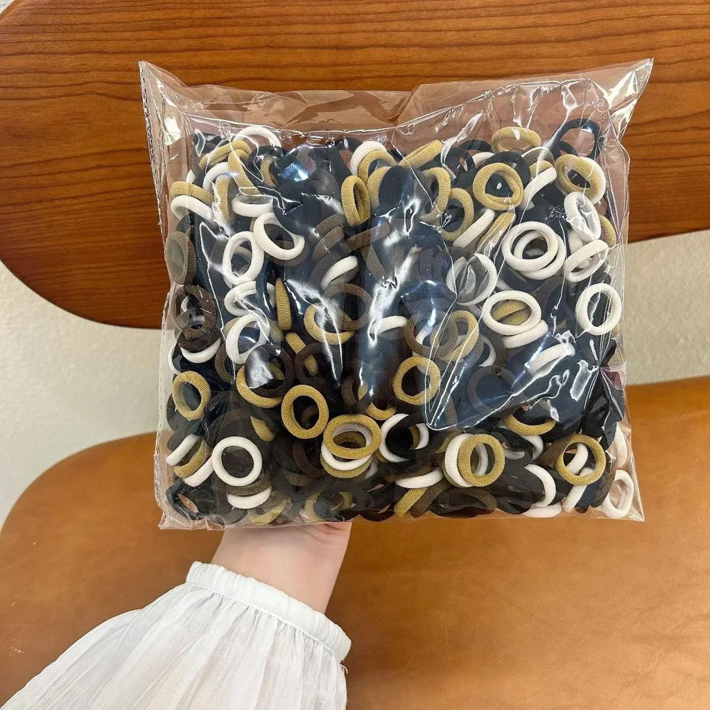 100/500pcs Women Girls Colorful Nylon Elastic Hair Bands Ponytail Hold Small Hair Tie Rubber Bands Scrunchie Hair Accessories