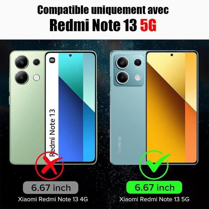 Coque et Verres Trempés - E.F.CONNECTION - Pour Xiaomi Redmi Note 13 5G - Protection Antichoc - Silicone - Transparent