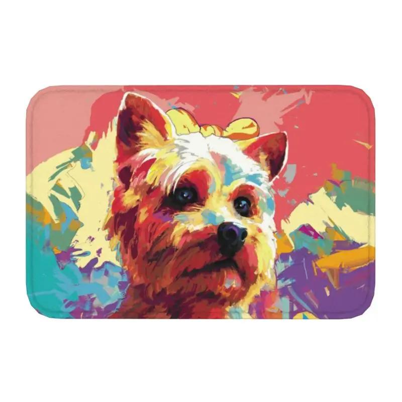 

Funny Yorkshire Terrier Door Mat Anti-Slip Kitchen Bathroom Yorkie Garden Floor Bedroom Entrance Rug 40x60cm