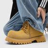 Plateau Derby Schuhe Herren Frühling Plateau Großer Kopf Martin Schuhe Vintage Werkzeugstiefel-X