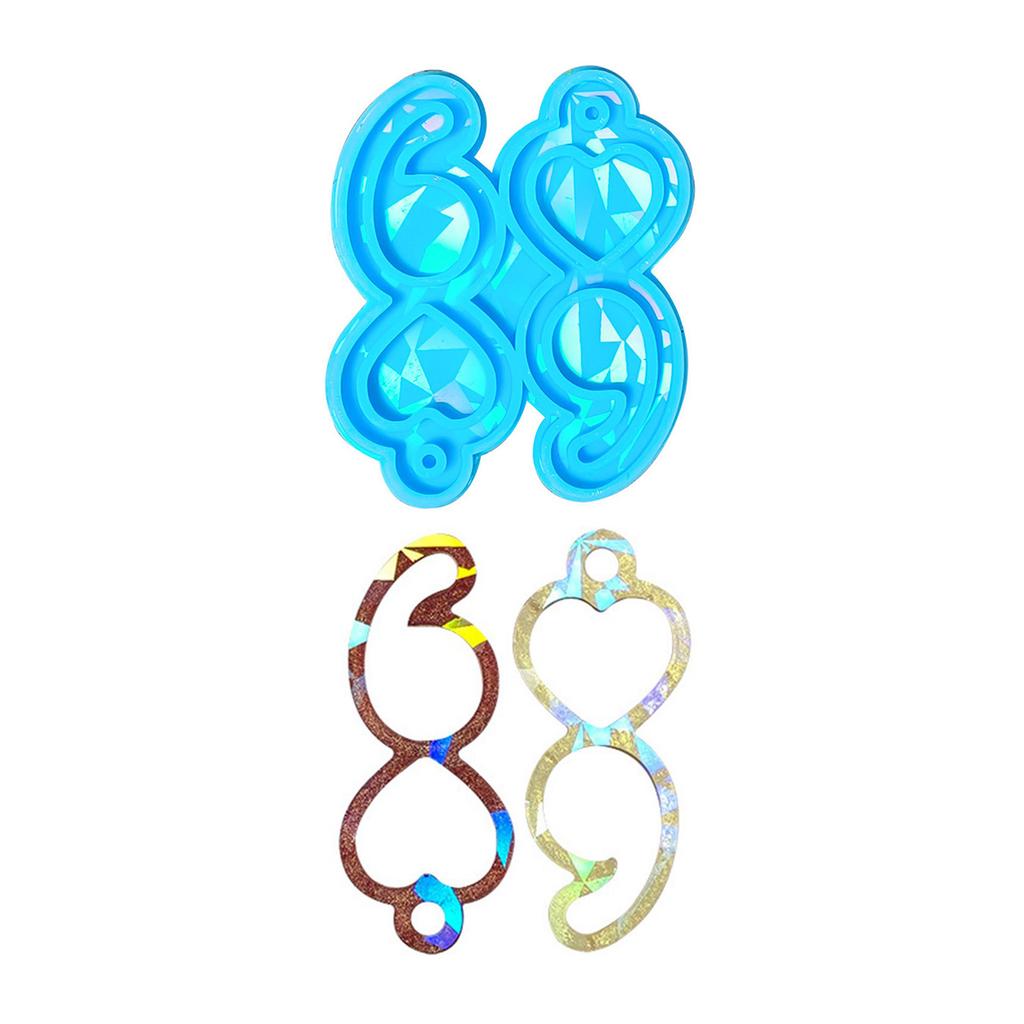 Herz Kirschform Handgemachte Ohrring Anhänger Silikonform DIY Holographische Harzform für DIY Schlüsselanhänger Schmuck Handwerk