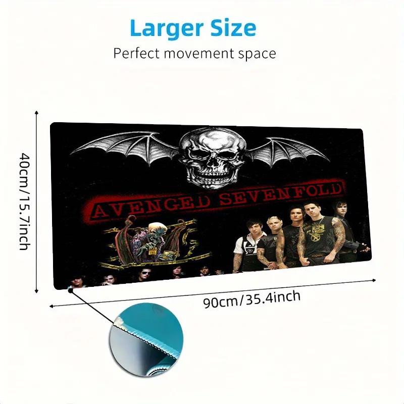 Avenged sevenfold Color Mouse Pad Large Gaming Table Cushion Non-slip Laptop Tablet Big Mousepad XXL Mat Mini PC Playmat With Lock edge