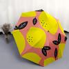 1pc Lemon Pink Automatic Folding Umbrella, Heavy Duty 8 Rib Iron Frame,  Suitable for Travel, Daily Use, Birthday, Decor Gift M0105100