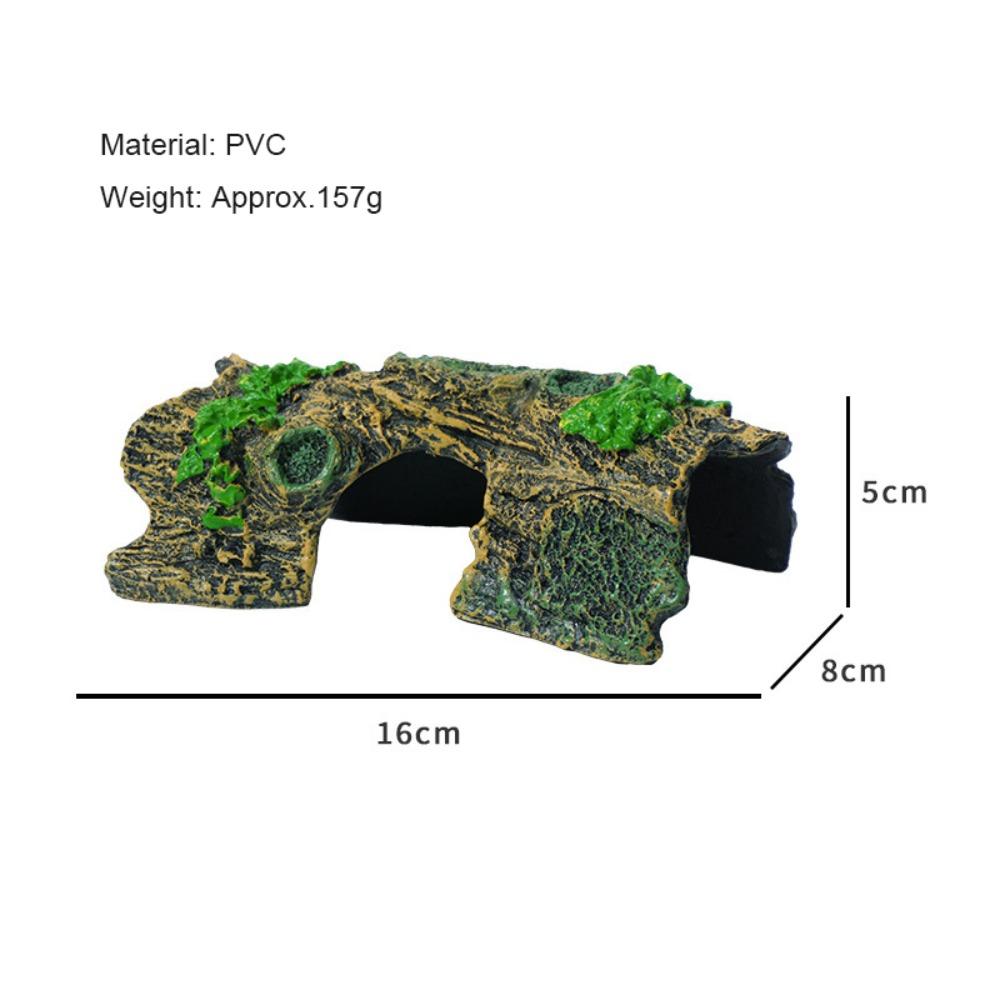 Fish Tank Decor Reptile Hideaway Cave PVC Amphibians Shedding Shelter Tortoise