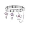 Fashion Crystal Heart Star Flower Moon Tassel Chain Pendant Italian Charm Link Fit 9mm Bracelet Stainless Steel Women DIY Making
