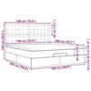 VidaXL Cadre de lit ottoman avec matelas gris foncé 180x200 cm tissu 3313342