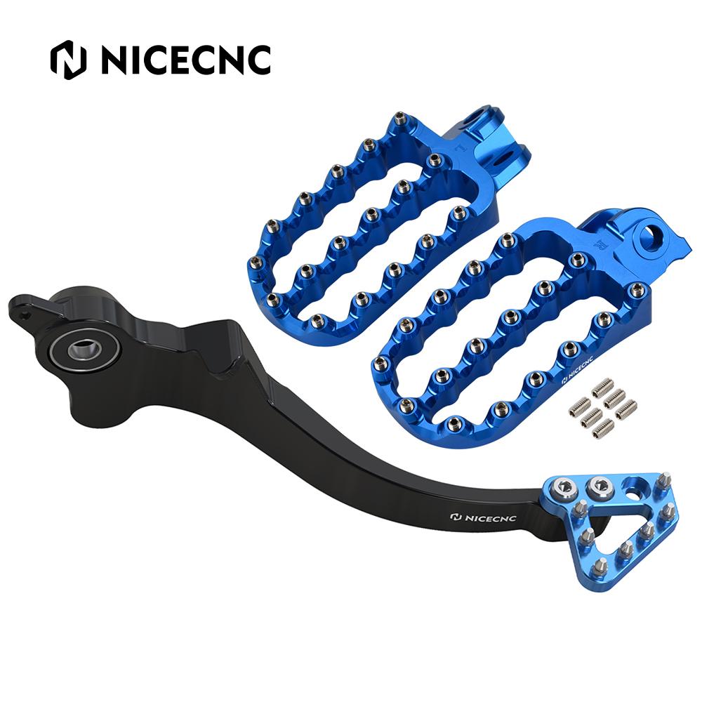 NICECNC Motorcycle Large Footrests Footpeg/Brake Pedal Brake Lever for KTM 690 SMC R 690 Enduro R 690 SMCR 2011-2018 2019-2025