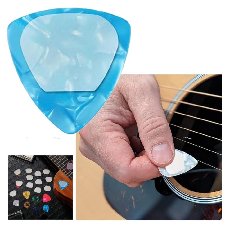 16Pcs Antiskid Pick Grip Silicone Sticker Clear Guitar Pick Sticker Pick Grip
