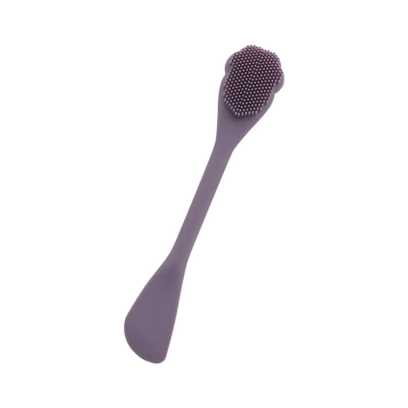 

1Pcs Double Headed Silicone Face Cleansing Scrubber Brush Facial Mask Brushes Applicator For Women Face Makeup Brush Skin Care темно-фіолетовий колір