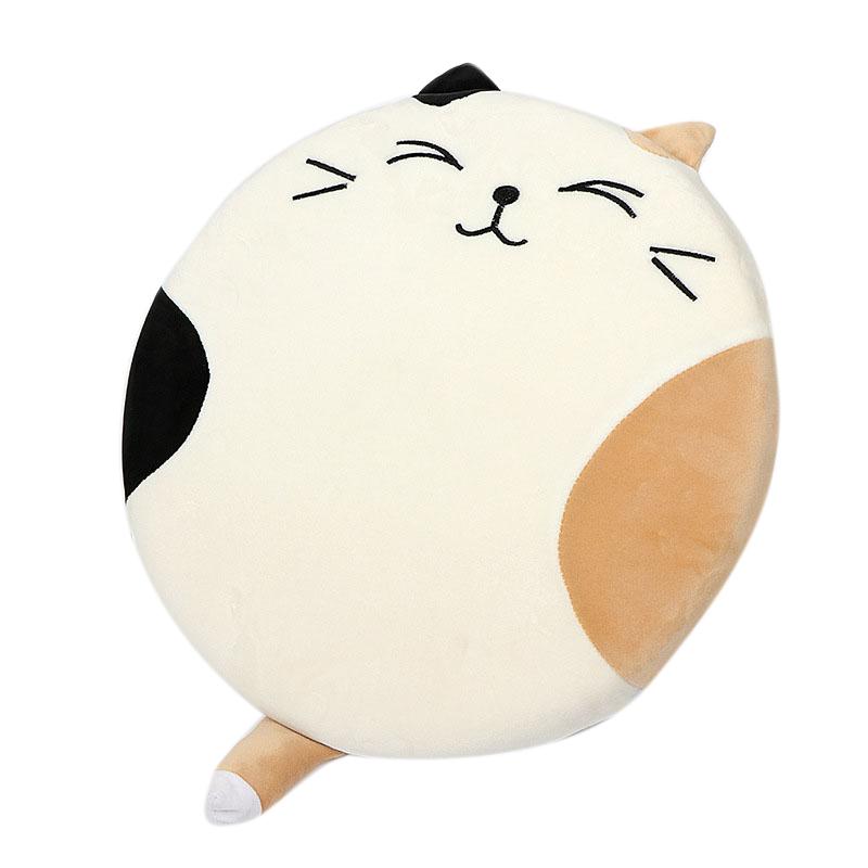 Cartoon Futon Mat Elastic Filling Fluffy Breathable Printing Dyes Round Cushion for Living Room White 2419₽