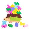 20Pcs Children Wooden Colored Stacking Game Kids Puzzle Toy