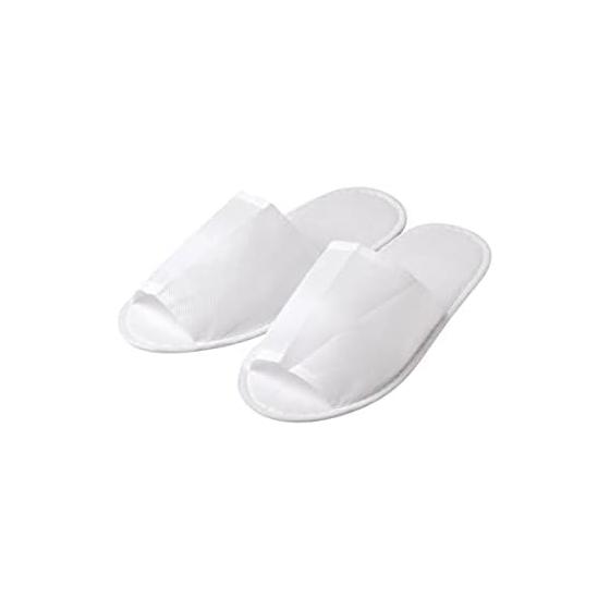 Strix Design Disposable Slippers, Indoor, 10 Pairs, Individually Wrapped, White, Soft and Non-Slip, Non-woven Fabric, Unisex, Slippers, Disposable,
