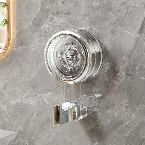 Rotating Suction Cup Hooks with Vacuum Lock Heavy-Duty Waterproof Hooks Reusable Space-Saving Organizer for Bathroom Kitchen