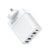 5 Ports USB Charger Fast Charging PD Type C Wall Charger for IPhone 16 15 Samsung Xiaomi Huawei USB C Phone Charger Power Adapter