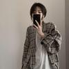 Harajuku Plaid Casual Shirt: Retro, Lazy Korean, Hong Kong Style, Loose Fit, Unisex Jacket