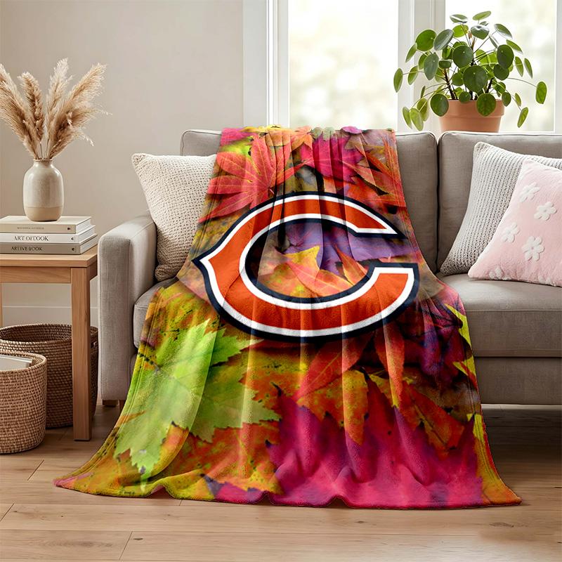 Deka Chicago Bears Flanelová deka Měkká útulná plyšová přehoz na pohovku postel Lehká domácí dekorace