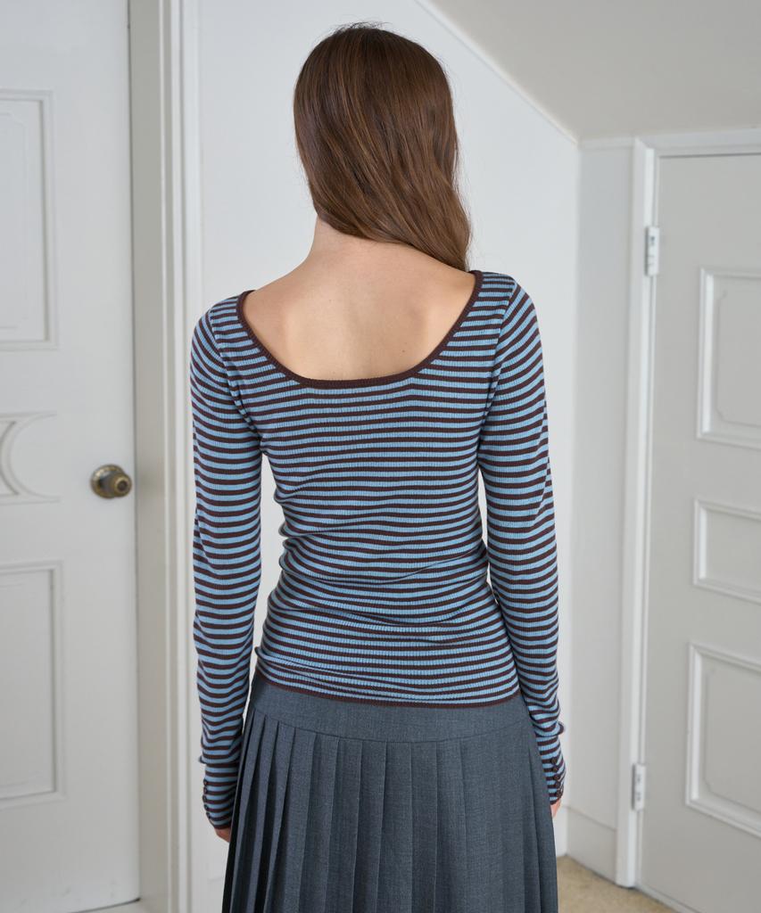 Simeteuligpeosenteu Stripe 2-Way Knit / Blue