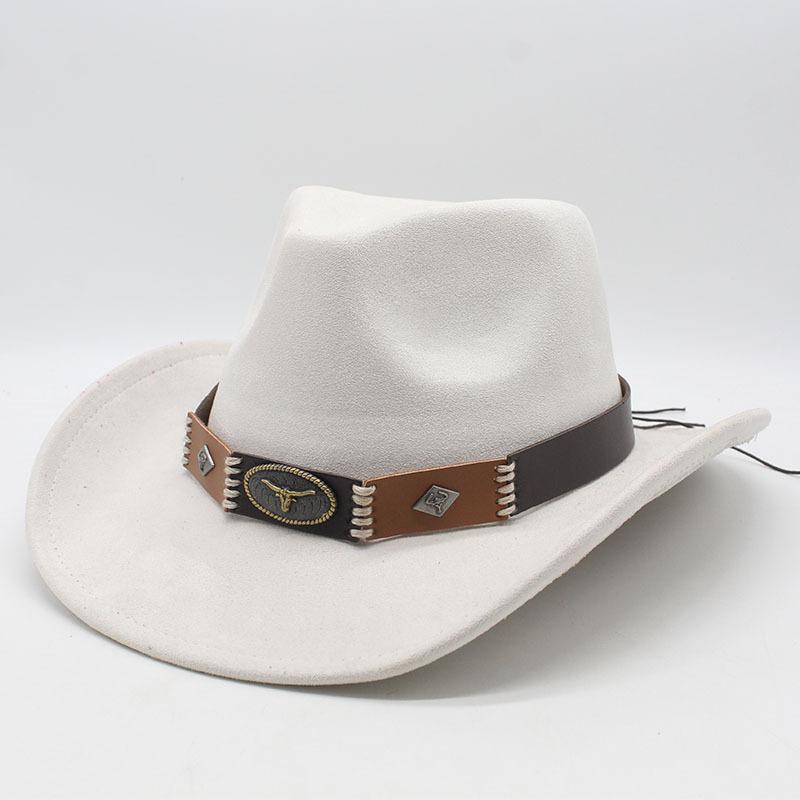 Ethnic Style British Top Hat, Suede Men'S And Women'S Couple Hats, Western Cowboy Top Hats, Jazz Hats For Performance