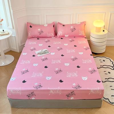 Niedliche Katze Kätzchen Spannbettlaken Kinder Bettlaken Set Teenager Rosa Kawaii Haustier Tier Bettwäsche Set für Kinder Schlafzimmerdeko Bettbezüge