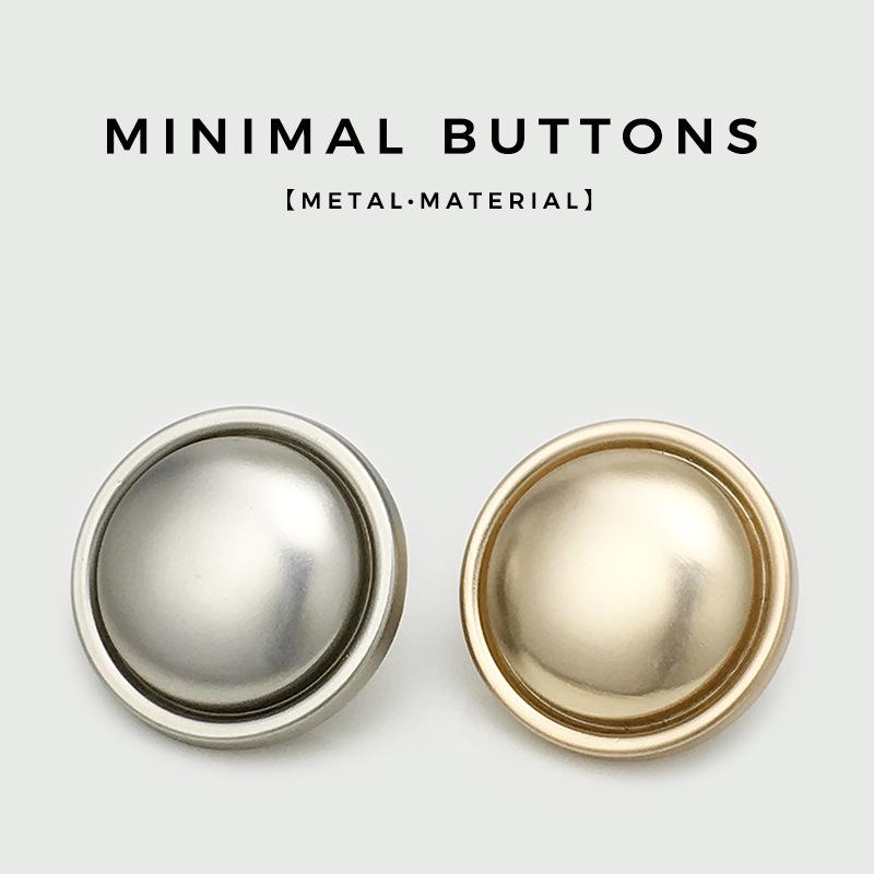 Versatile Matte Gold Mushroom Metal Button for Coat Decoration