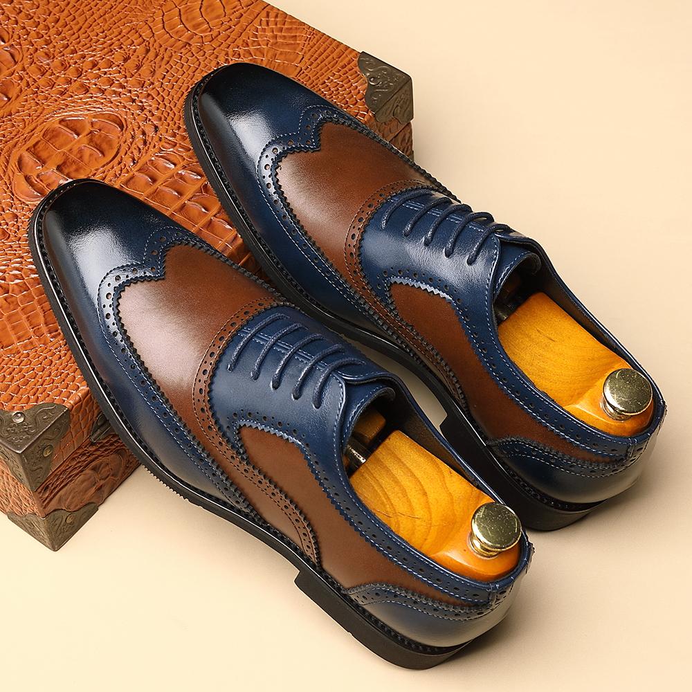 

Кожаные броги мужские большие размеры модные свадебные вечерние мужские туфли итальянские дизайнерские мужские туфли для вождения формальные мужские туфли на шнуровке оксфорды 13.5