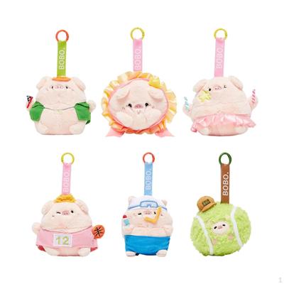 6 Pieces Plush Pig Toy Ornament Cartoon Figure for Kids Teens Children