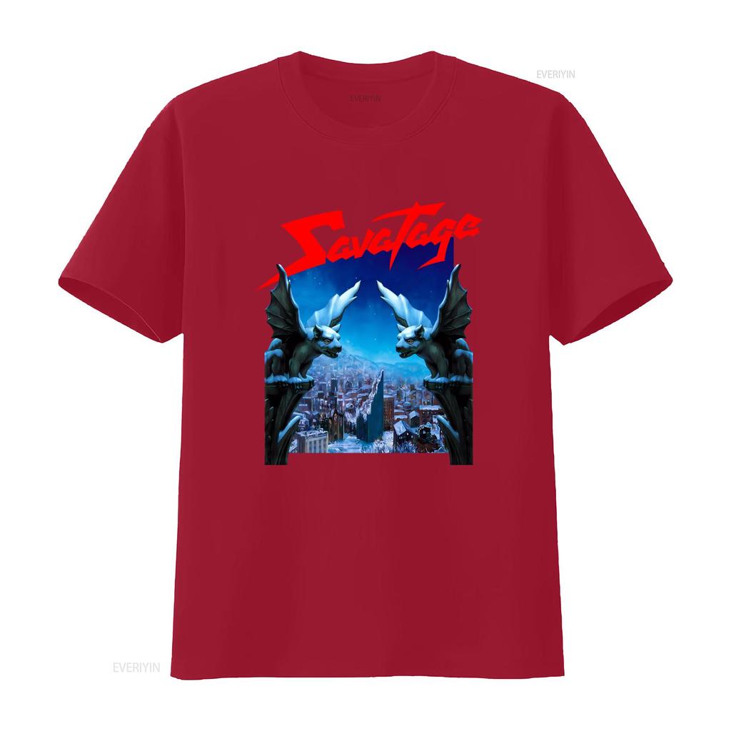 Savatage Dead Winter Classic T Shirt Gothic Gargoyle Cityscape Design Sizes L Xl 2xl Vintage Washed Breathable Comfortable
