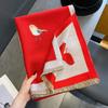 Elegant Printing Magpie Bird Shawl Imitation Pashmina Thick Warm Wraps  Travel