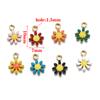 20pcs Enamel Daisy Flower Charms Stainless Steel Pendants Gold Color Beads for Bracelets Necklace Jewelry Making DIY No Fade