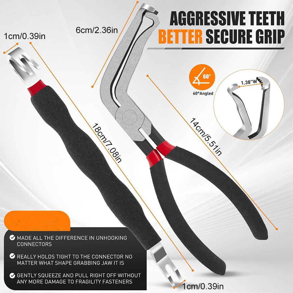 2PCS Car Electrical Disconnect Pliers Steel Connectors Separators Tool for Automotive Plug Connectors Maintenance