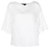 Armani Exchange Solid Pattern Printed Sheer Short Sleeve T-Shirt Women tops White 3RYH26-YN2KZ-1000