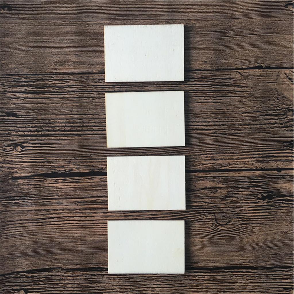 10 Pieces Poplar Wood Rectangle Shapes Wooden Plaque Extra Large for , Home Decorations and Rustic