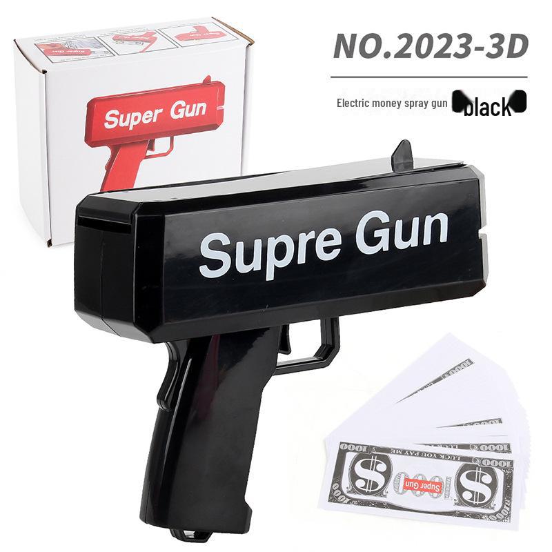 60-Electric Money Spray Gun: Unique Toy Shooting US Dollar Bills
