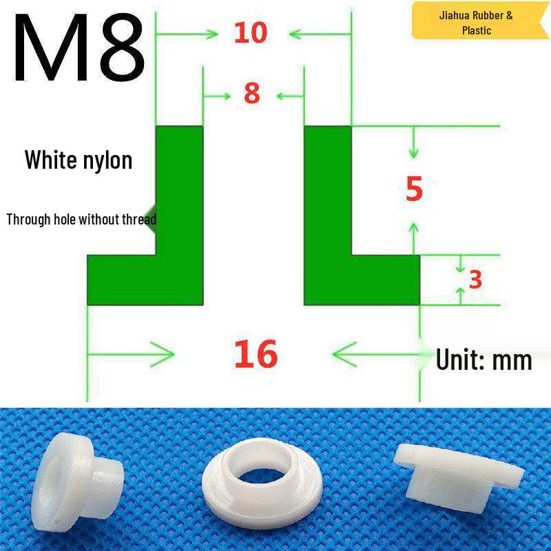 T-förmige Nylon-Dichtungsscheibe M3-M35 Gewinde Isolierabstandshalter